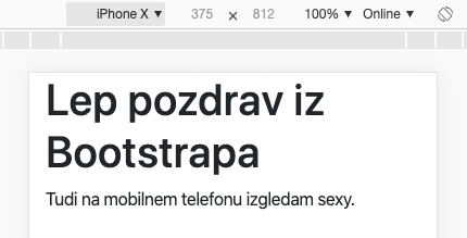 Enostavni Bootstrap primer