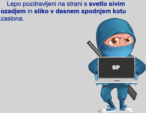 Dodajanje ozadja v obliki barve in slike