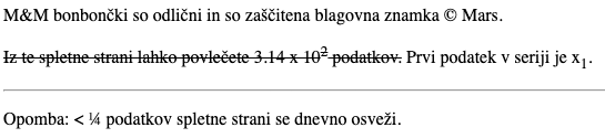 Vključevanje posebnih znakov v spletni dokument
