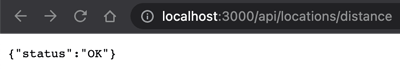 Testiranje REST API GET zahteve `/locations/distance`
