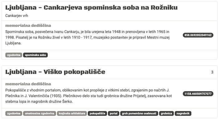 Začetni seznam lokacij