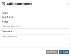 Vključen obrazec za vnos novih komentarjev nad seznamom komentarjev