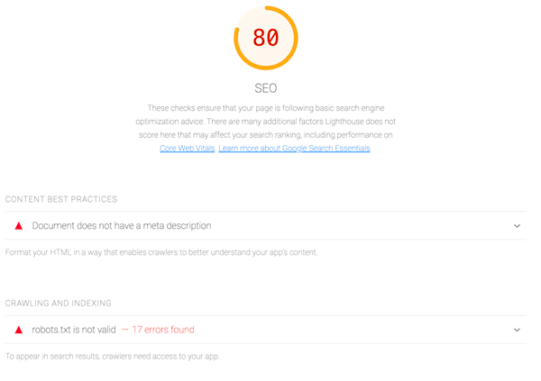 Rezultati analize SEO