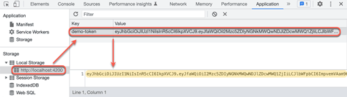 JWT žeton, shranjen v `localStorage` brskalnika, po registraciji uporabnika
