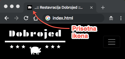 Je prisotna ikona